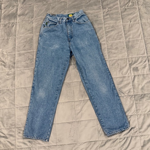 Cabela's Denim - Cabela's Flannel Lined Jeans Women 10 Reg Blue Plaid High Rise Straight Vintage